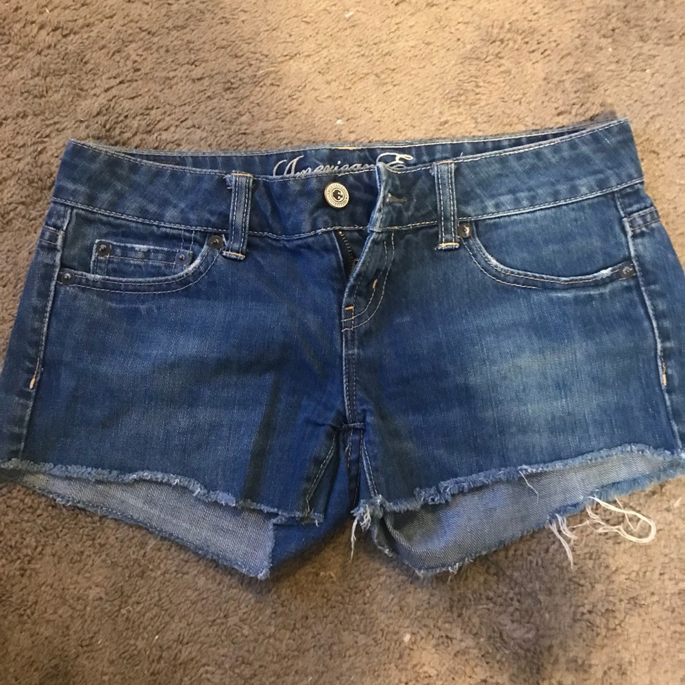 Distressed Denim Shorts